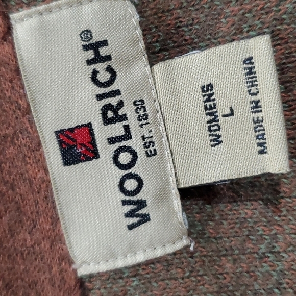 Woolrich alpine rust red green button up cardigan - Picture 5 of 6